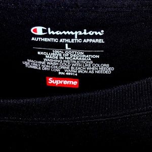 Large 2016 Supreme X Champion long sleeve shirt